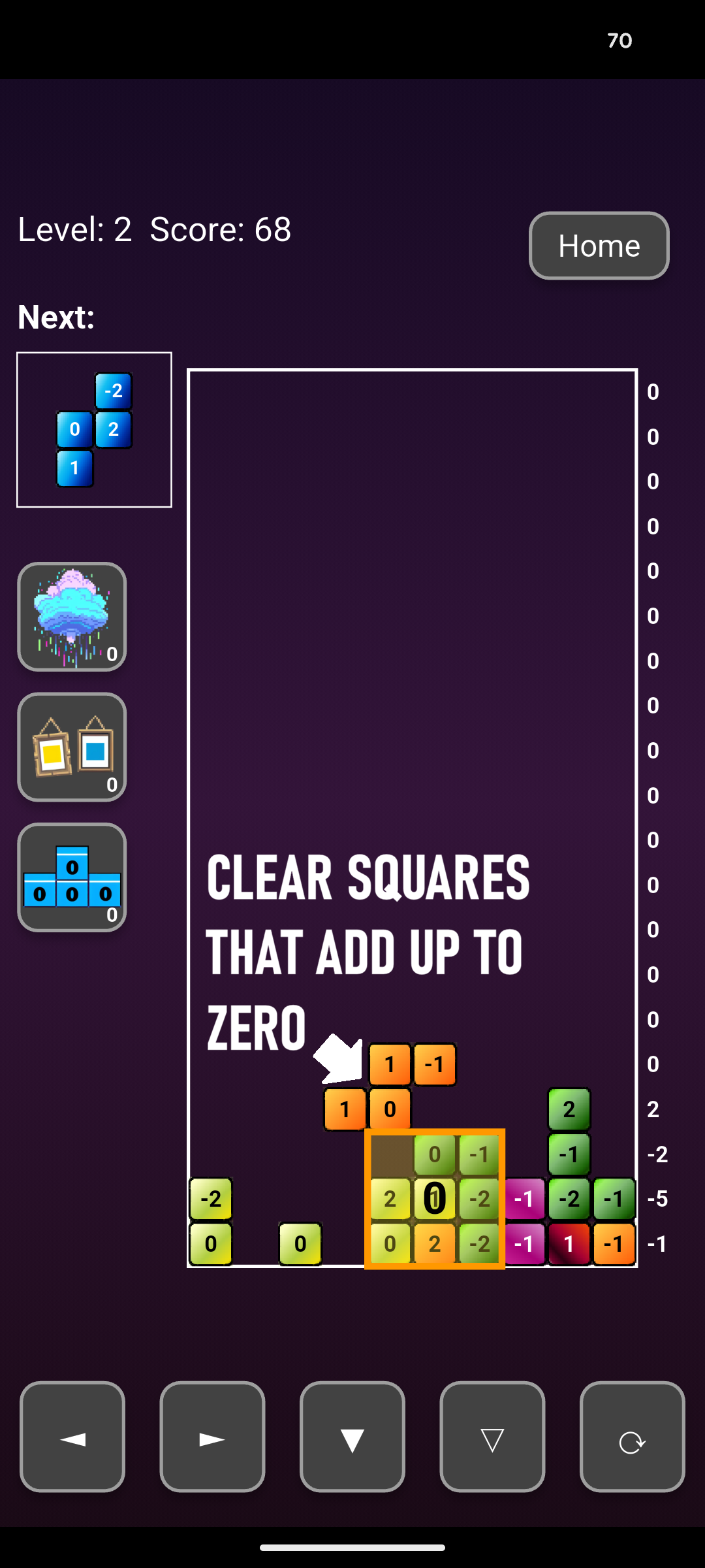 Zerosion square clear gameplay